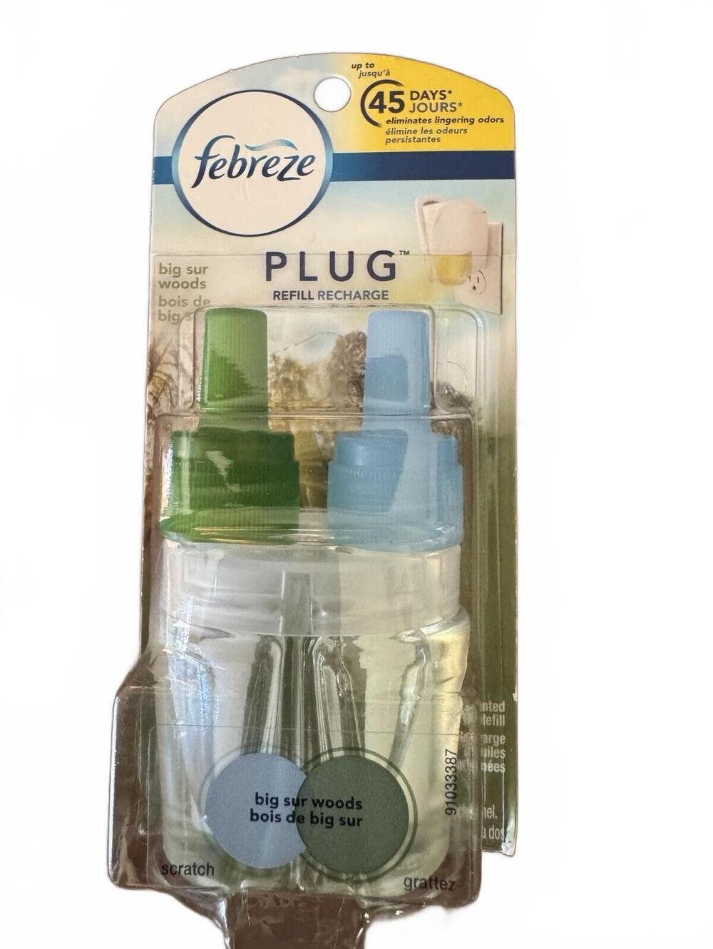 Febreze Big Sur Woods Scented Oil Plug Refill Recharge new old Stock